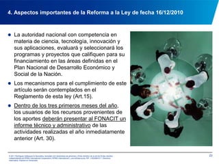 I.- IDENTIFICACIÓN	I.1.-  Título del proyecto	I.2.- Ejecutor del proyecto	I.3.- Código Industrial Internacional Uniforme (CIIU) del proyecto	I.4.- Ubicación / localización del proyecto	I.5.- Responsable del proyecto164. Aspectos importantes de la Reforma a la Ley de fecha 16/12/2010© 2011 Rodríguez Velázquez & Asociados, sociedad civil venezolana de personasy firma miembro de la red de firmas miembro independientes de KPMG International Cooperative(“KPMG International”), una entidad suiza. RIF: J-00256910-7. Derechos reservados. Impreso en Venezuela.