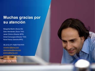 Los usuarios que sean financiados a través de los aportes previstos en la Ley serán considerados productores de bienes y servicios de interés público, quedando sometidos a las leyes que rigen esta materia (Art. 46).© 2011 Rodríguez Velázquez & Asociados, sociedad civil venezolana de personasy firma miembro de la red de firmas miembro independientes de KPMG International Cooperative(“KPMG International”), una entidad suiza. RIF: J-00256910-7. Derechos reservados. Impreso en Venezuela.
