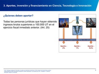 La reforma a esta Ley fue publicada en la Gaceta Oficial de la República Bolivariana de Venezuela N° 39.575 de fecha 16 de diciembre de 2010 con la que queda derogado el instrumento que había sido publicado en Gaceta Oficial de la República Bolivariana de Venezuela N° 38.242 de fecha 3 de agosto de 2005, fecha en que surgió dicha Ley.52. ¿Qué es la Ley Orgánica de Ciencia, Tecnología e Innovación (LOCTI)?© 2011 Rodríguez Velázquez & Asociados, sociedad civil venezolana de personasy firma miembro de la red de firmas miembro independientes de KPMG International Cooperative(“KPMG International”), una entidad suiza. RIF: J-00256910-7. Derechos reservados. Impreso en Venezuela.