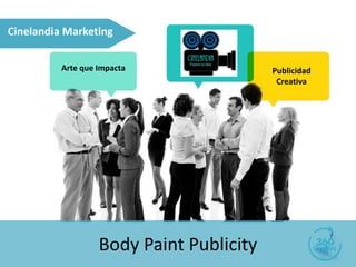 Cinelandia Marketing
Body Paint Publicity
Arte que Impacta Publicidad
Creativa
 