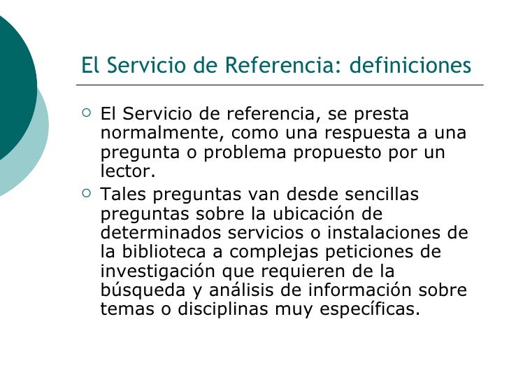 Servicio de consulta o referencia clase1