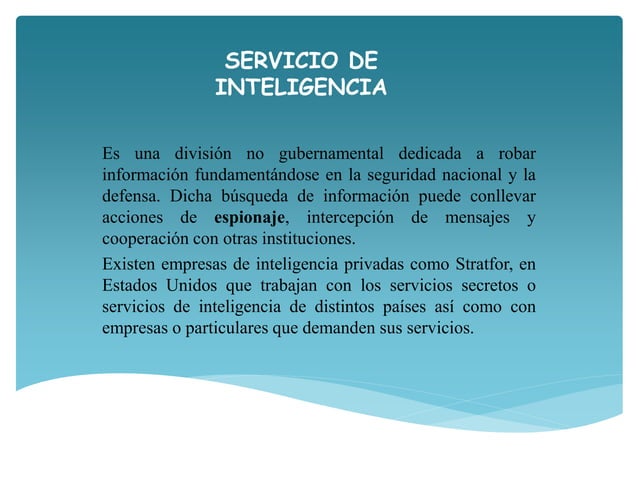 Servicio de inteligencia PPT