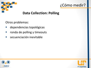 Otros problemas:
 dependencias topológicas
 ronda de polling y timeouts
 secuenciación inevitable
¿Cómo medir?
Data Collection: Polling
 
