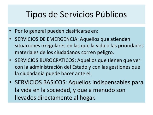 Cual Es La Importancia De Los Servicios Publicos www.slideshare.net