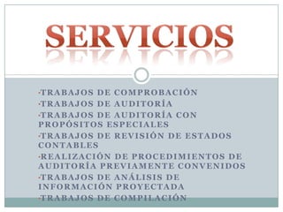 Servicios ,[object Object]