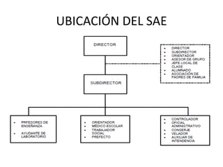 UBICACIÓN DEL SAE
 
