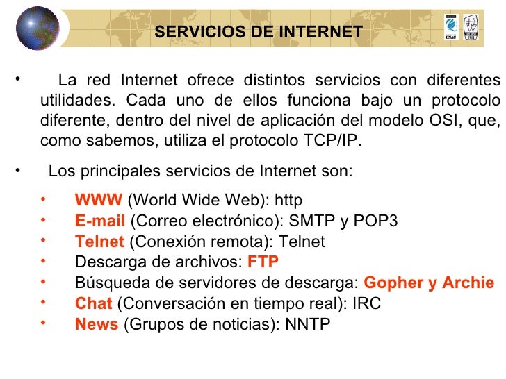 Los servicios de la web 1.0