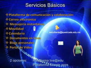 Servicios BásicosPlataforma de comunicación y colaboración: