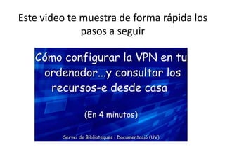 Este video te muestra de forma rápida los
              pasos a seguir
 