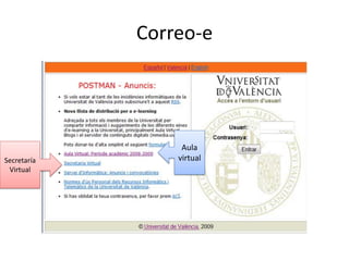 Correo-e




                  Aula
Secretaría       virtual
 Virtual
 