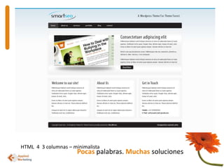 HTML  4  3 columnas – minimalistaPocaspalabras. Muchas soluciones