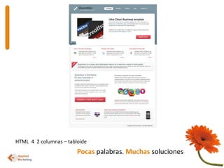 HTML  4  2 columnas – tabloidePocaspalabras. Muchas soluciones