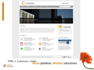 HTML  4  2 columnas – simplePocaspalabras. Muchas soluciones