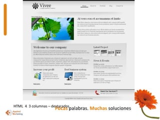 HTML  4  3 columnas – destacadosPocaspalabras. Muchas soluciones