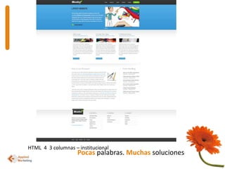 HTML  4  3 columnas – institucionalPocaspalabras. Muchas soluciones