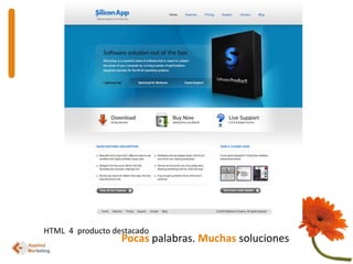 HTML  4  producto destacadoPocaspalabras. Muchas soluciones
