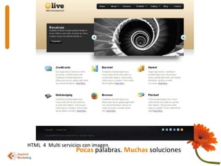 HTML  4  Multi servicios con imagenPocaspalabras. Muchas soluciones