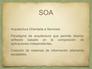 Application Programming
Interface (API)
Procesos, funciones y métodos que brinda una
biblioteca de programación a modo de capa de
abstracción para que sea empleada por otro programa
informático.
Conjunto de reglas (código) y especificaciones que las
aplicaciones pueden seguir para comunicarse entre
ellas.
Una de las claves del funcionamiento de las API es la
facilidad de integración.
 
