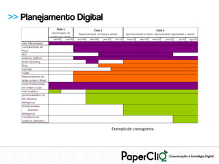 >> Planejamento Digital




                          Exemplo de cronograma.
 