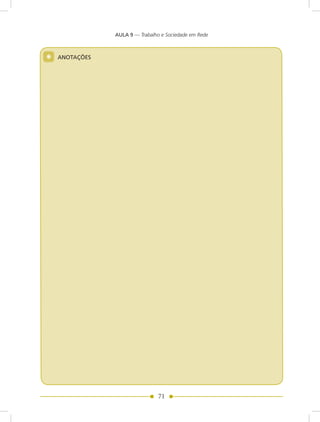 AULA 9 — Trabalho e Sociedade em Rede



*   AnOTAÇõES




                                 71
 