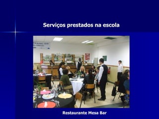 Serviços prestados na escola




       Restaurante Mesa Bar
 