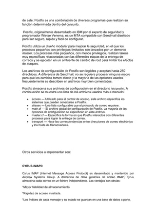 Servidor De Correo En Fedora