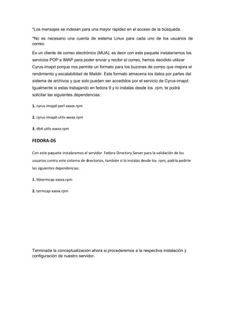 Servidor De Correo En Fedora
