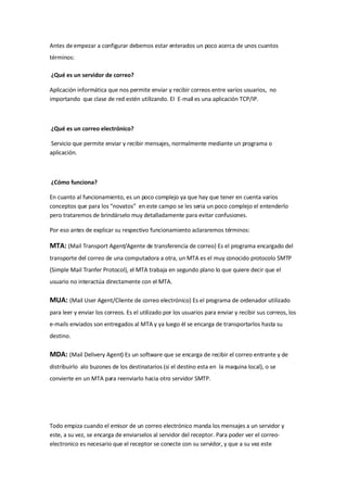 Servidor De Correo En Fedora