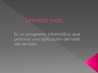 Servidor web presentacion formal
