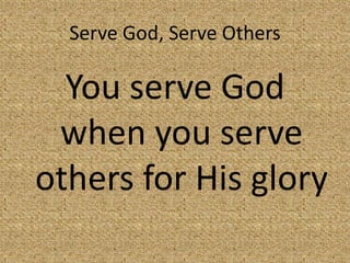 Serving god | PPTX