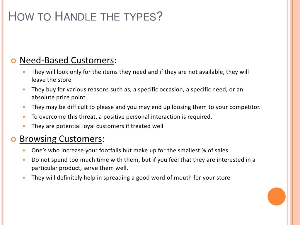 Serving the customer