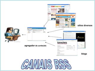 sítios diversos blogs agregador  de conteúdo CANAIS RSS 