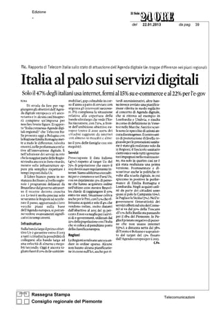 Italia al palo sui servizi digitali