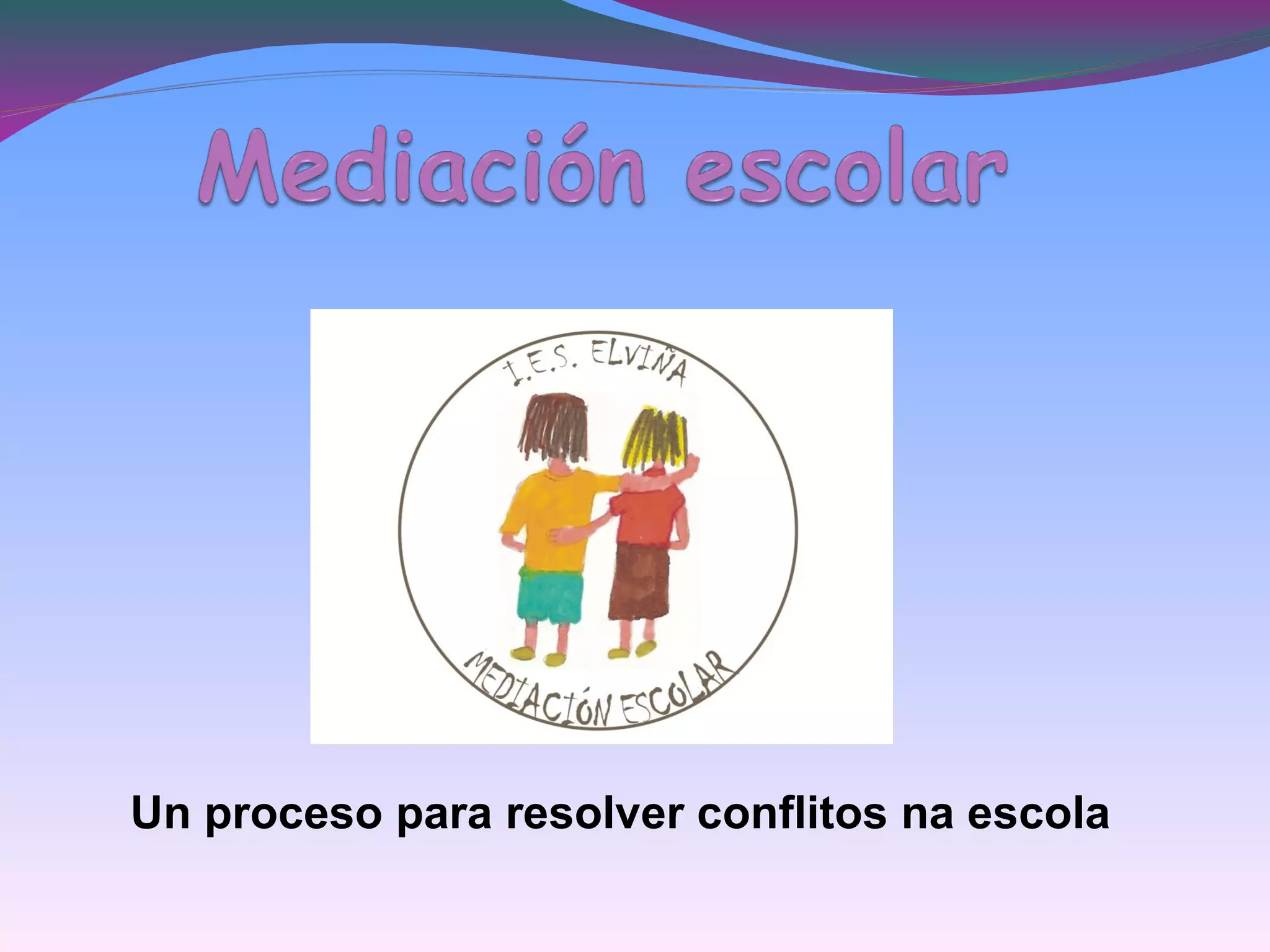 Un proceso para resolver conflitos na escola
 