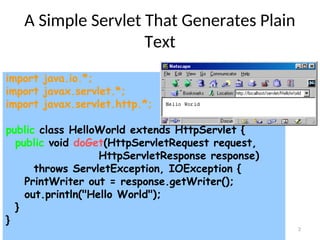 Advanced java component servlet-2 basics.ppt