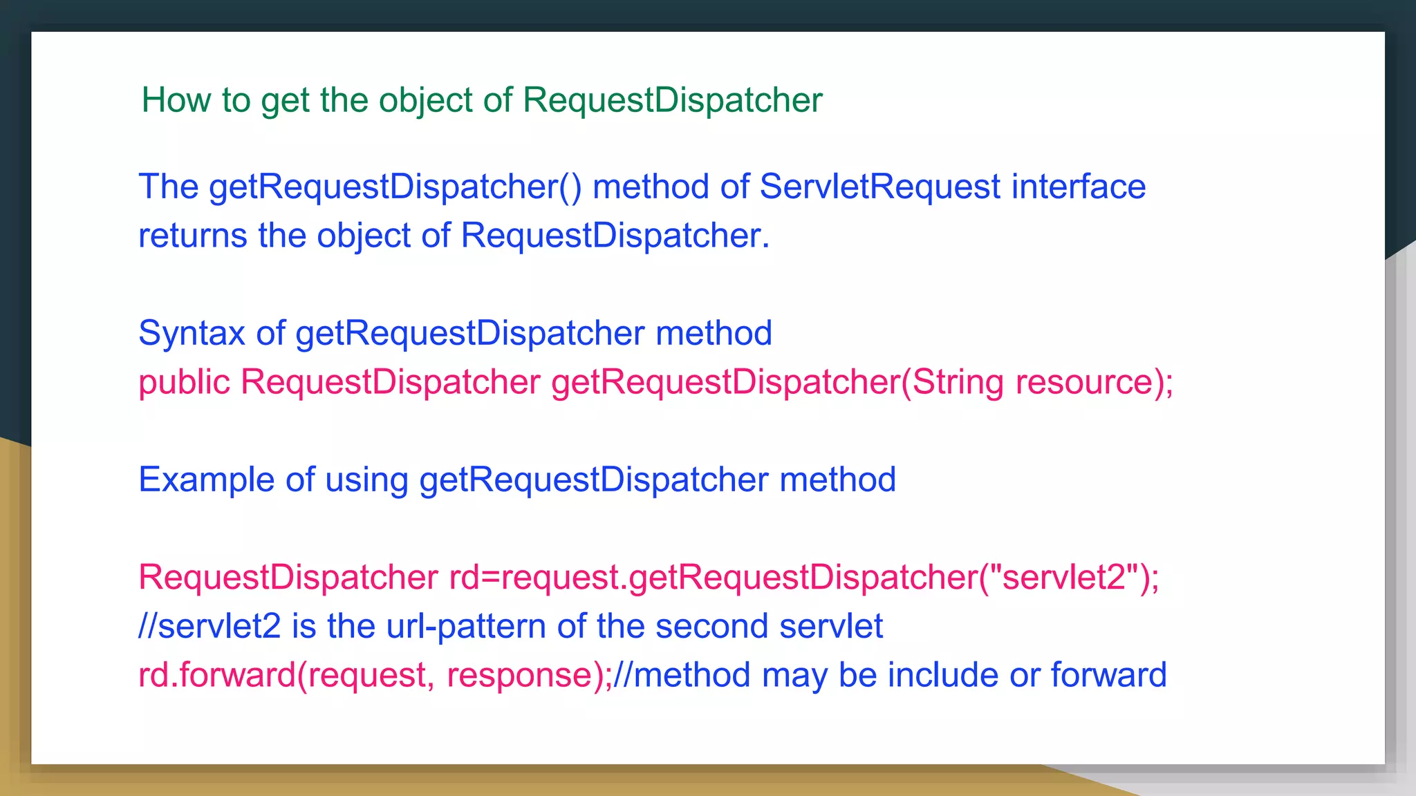 Servlet session 7 ppt