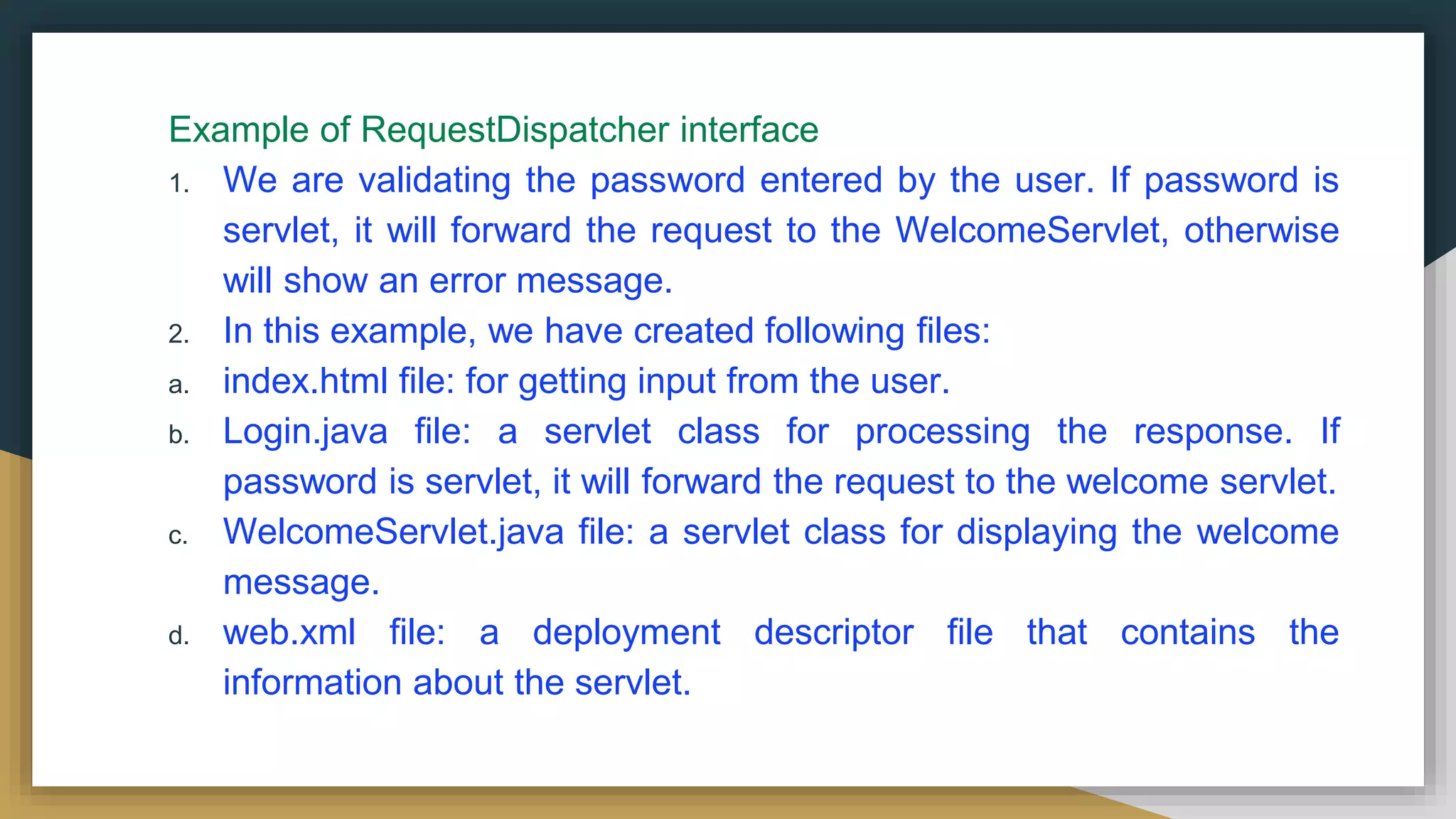 Servlet session 7 ppt