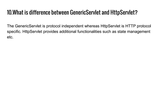 Servlet and jsp interview questions | PPT