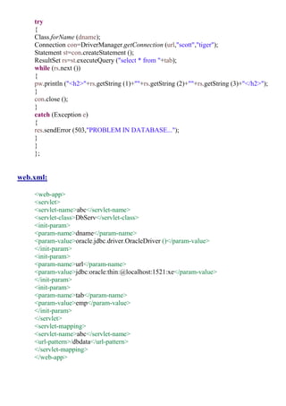 ServletConfig & ServletContext | PDF