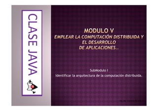SubModulo I
Identificar la arquitectura de la computación distribuida.
Ing. Ma. Carolina Briones Ch.
 