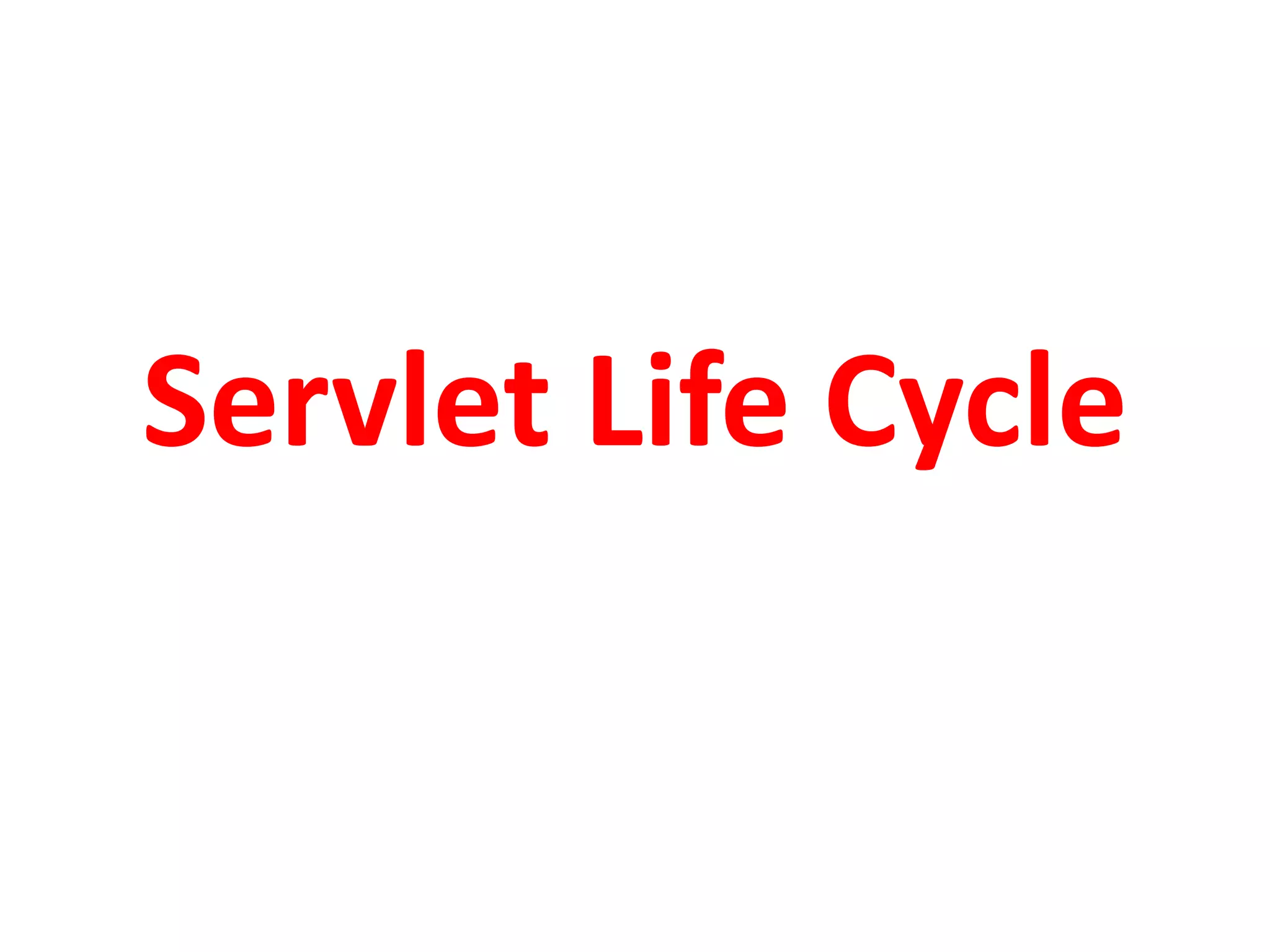 Servlet life cycle | PPT
