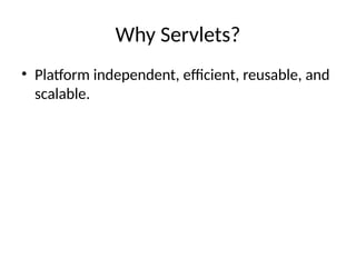 Comprehensive Introduction to Java Servlets and Their Lifecycle | PPTX