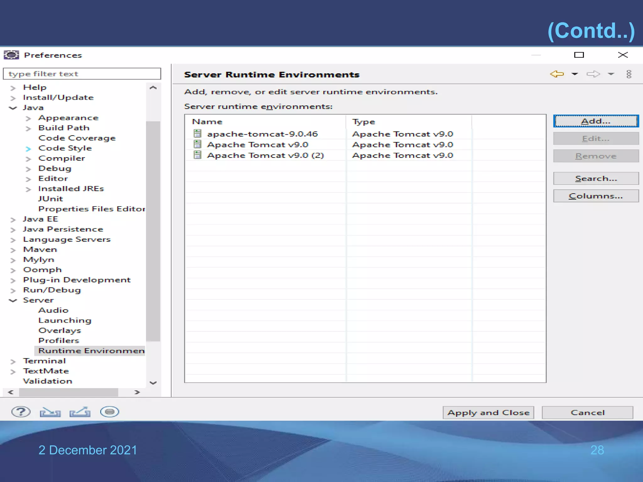 2 December 2021 28 (Contd..) 