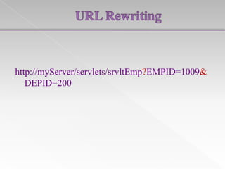 http://myServer/servlets/srvltEmp?EMPID=1009&
DEPID=200

 