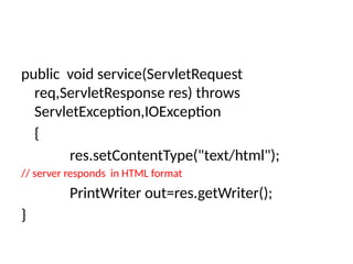 SERVLETS (2).pptxintroduction to servlet with all servlets | PPTX