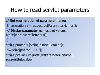 SERVLETS (2).pptxintroduction to servlet with all servlets | PPTX