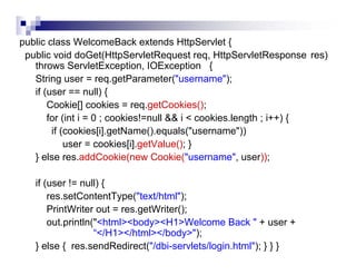 Servlet sessions | PPT