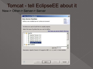 New-> Other-> Server-> Server
 