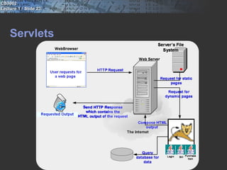 CS3002
Lecture 1 / Slide 23




    Servlets
 