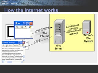 CS3002
Lecture 1 / Slide 5


   How the internet works
 